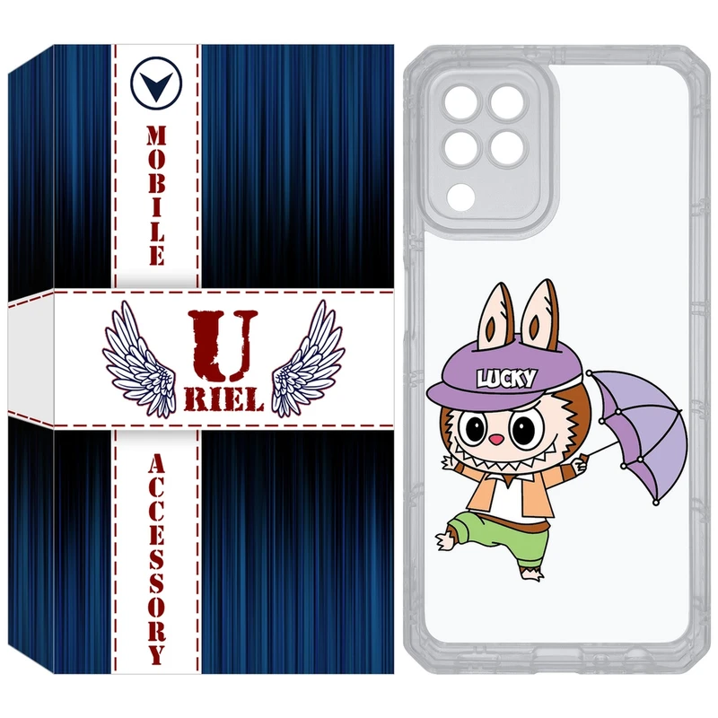 کاور یوریل قاب مدل Clear کد 125 طرح لبوبو مناسب برای گوشی موبایل سامسونگ Galaxy A22 4G / M32 / M22