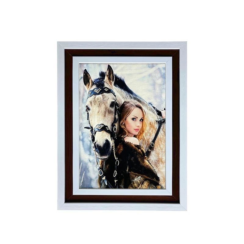 تابلو فرش ماشینی مدل دختر و اسب کد 8721