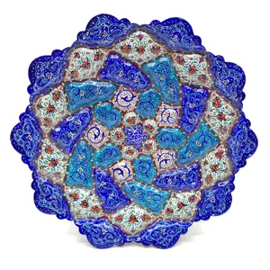 بشقاب میناکاری ابوالقاسمی مدل پاسارگاد کد 0016