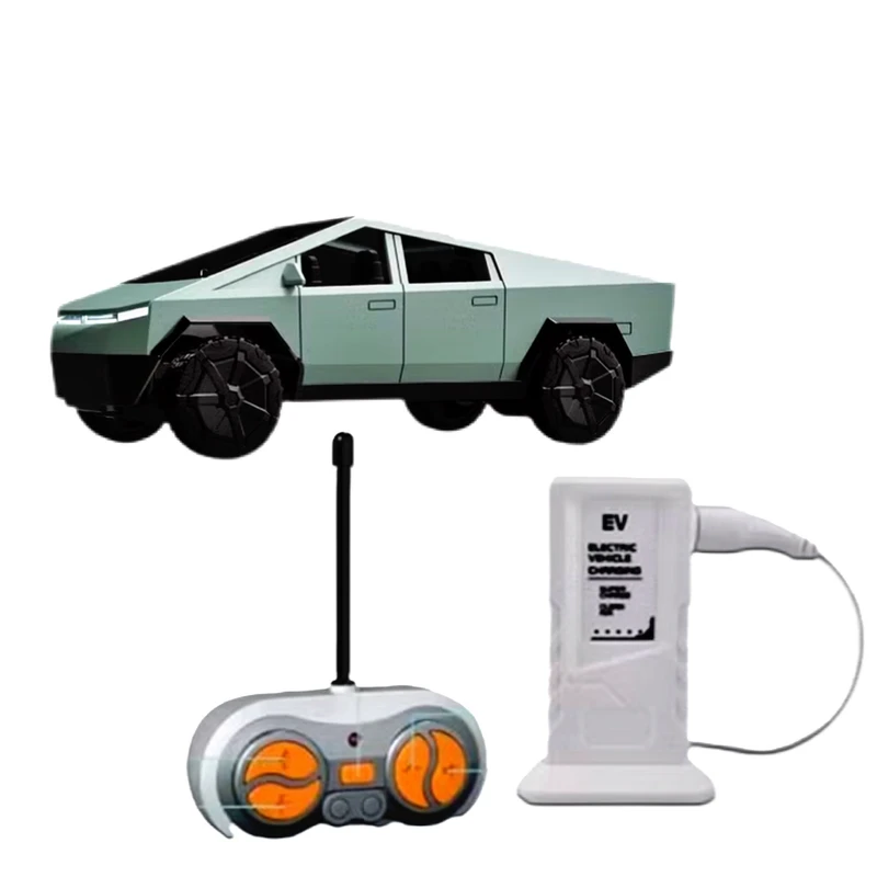 ماشین بازی کنترلی مدل تسلا طرح سایبر تراک دارای ایستگاه شارژ