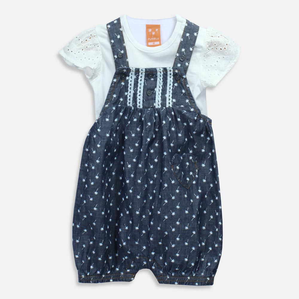 ست تیشرت و سرهمی نوزادی دخترانه مدل P-0002