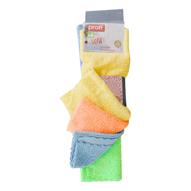 دستمال نظافت آشپزخانه پروف مدل Soft Mikrofiber مجموعه 4 عددی دستمال نظافت آشپزخانه پروف مدل Soft Mikrofiber مجموعه 4 عددی