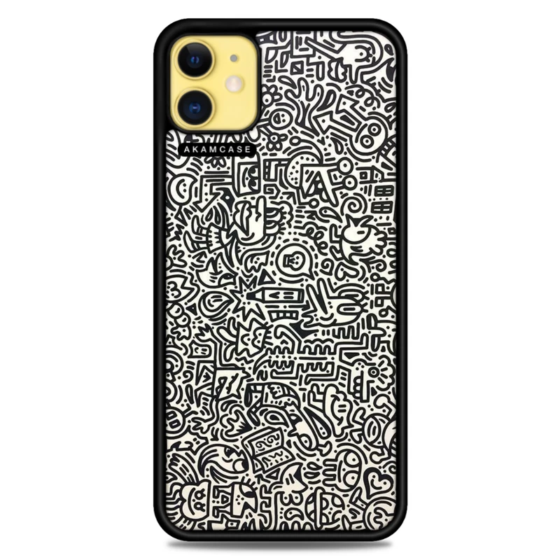 کاور آکام مدل AMC-WA11-DOODLE17 مناسب برای گوشی موبایل اپل iPhone 11