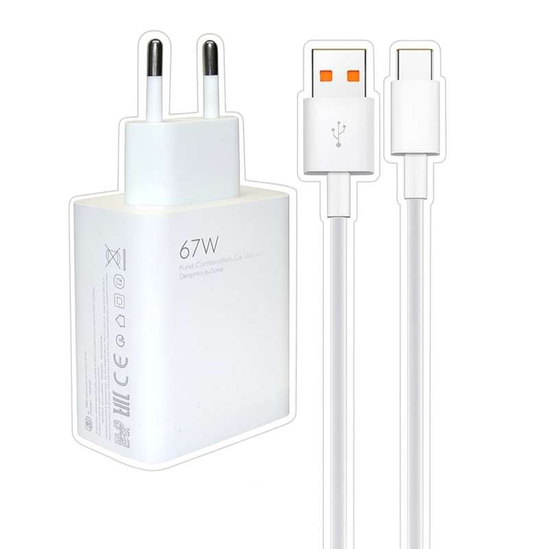 شارژر دیواری 67 وات مدل MDY-12S-EU به همراه کابل USB-C