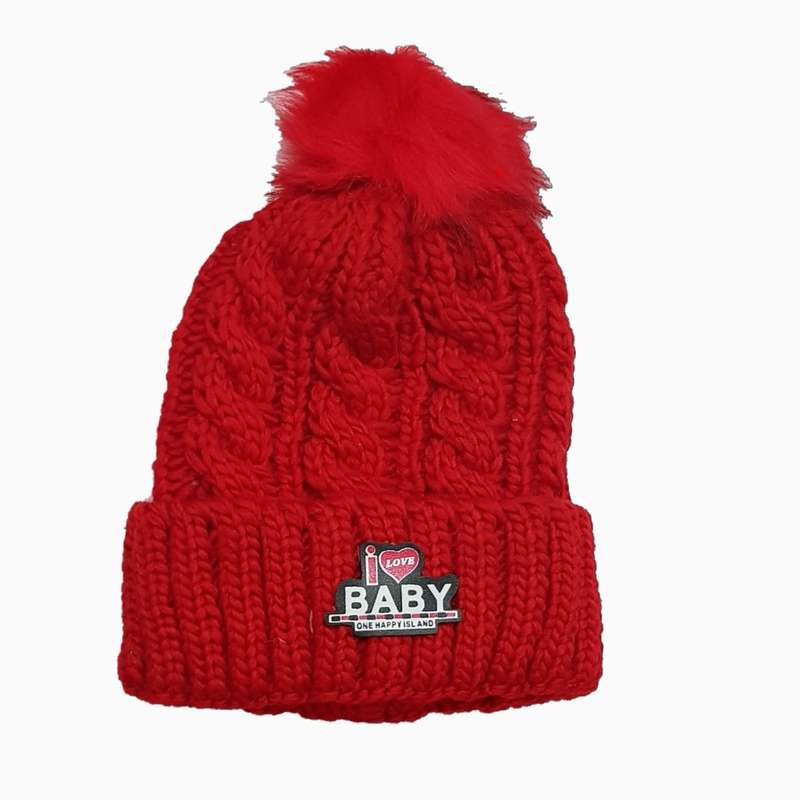 کلاه بافتنی زنانه مدل i love baby
