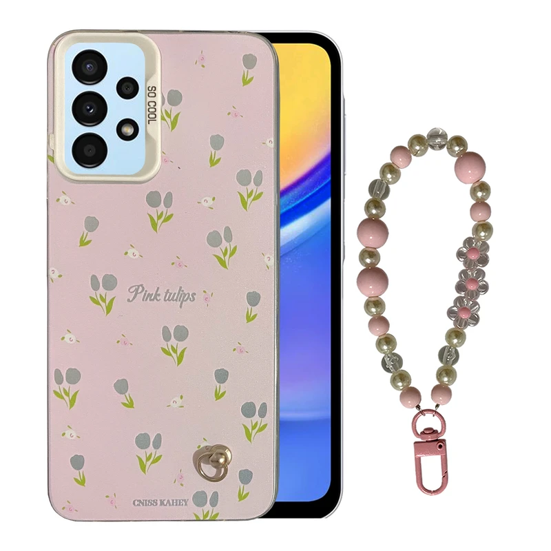 کاور مدل SO COOL طرح گل کد SC01 مناسب برای گوشی موبایل سامسونگ Galaxy A32 4G به همراه بند آویز