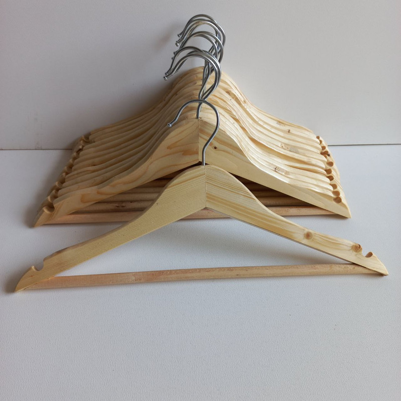 چوب لباسی مدل چوبی بسته 20 عددی