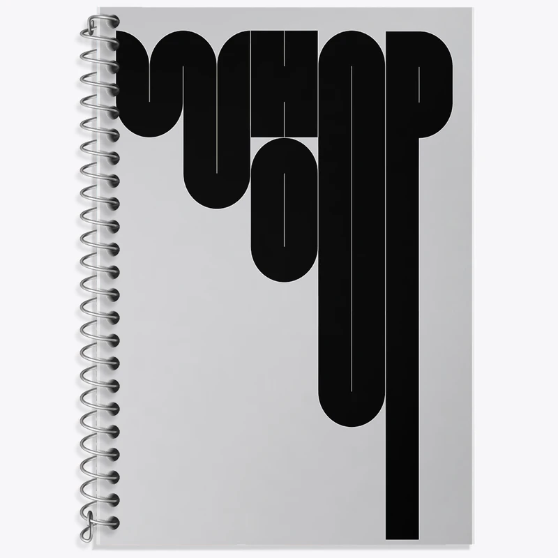 دفتر نت موسیقی 50 برگ خندالو طرح تایپوگرافی کد F6396