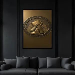 تابلو بکلیت طرح باستانی تاریخی هخامنشیان کوروش مدل B-bu6991 فریم مشکی