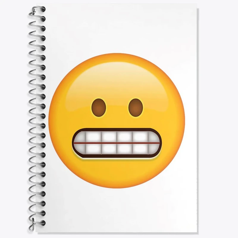 دفتر زبان 50 برگ خندالو مدل دو خط طرح ایموجی کد 24662