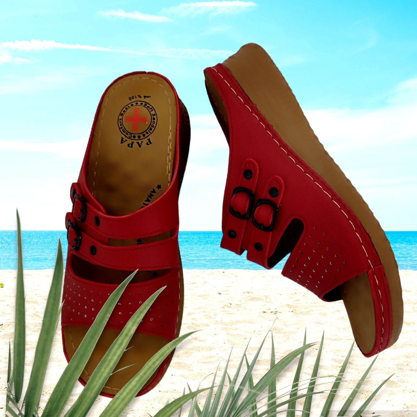 دمپایی زنانه پاپا مدل طبی کد 9010 -  - 3