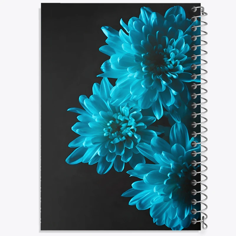 دفتر ژورنال نویسی 50 برگ خندالو مدل نقطه ای طرح گل آبی کد N5867