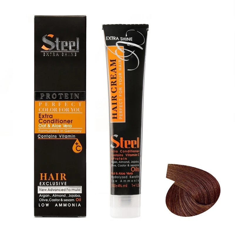 رنگ مو استیل شماره 6.68 حجم 100 میلی لیتر رنگ قهوه ایی تنباکویی