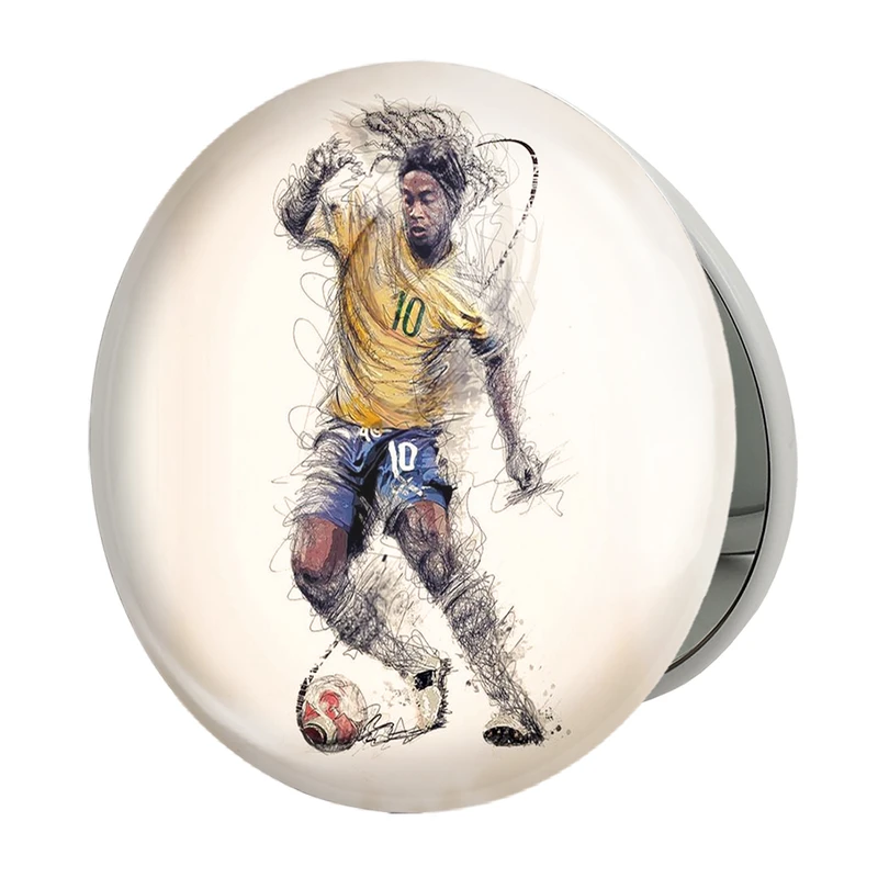 آینه جیبی خندالو طرح رونالدینیو مدل تاشو کد 2108 