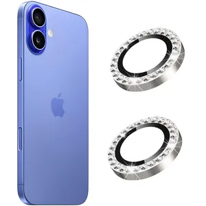 محافظ لنز دوربین مسیر مدل Diamond Lens مناسب برای گوشی موبایل اپل iPhone 16 / 16 Plus