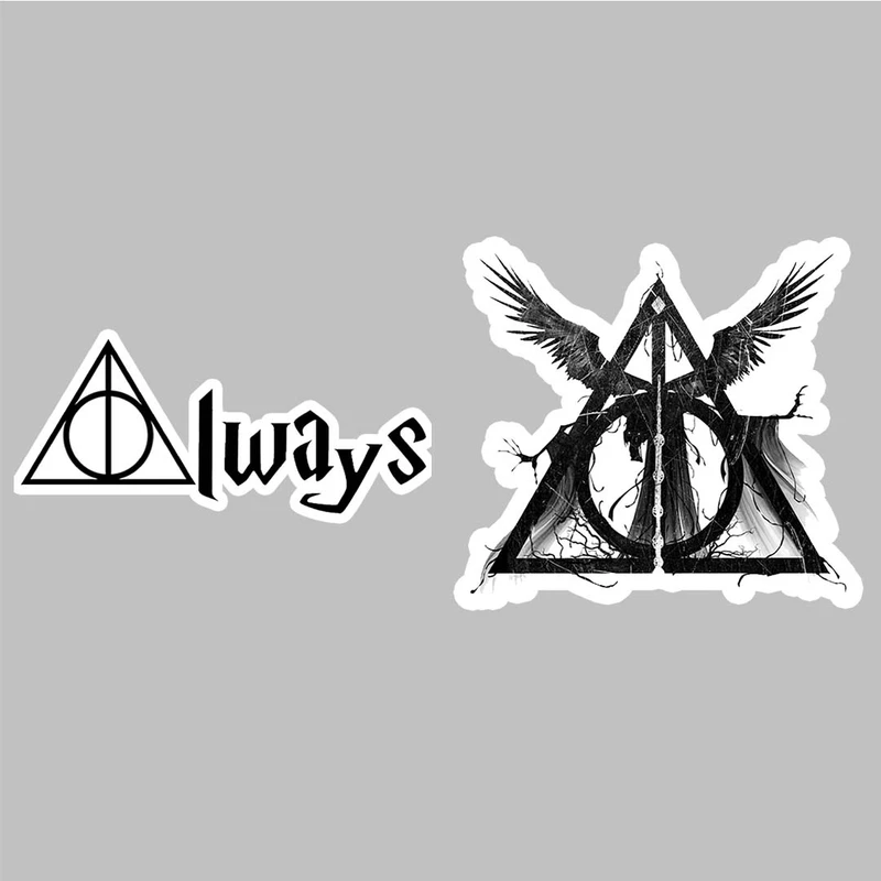 استیکر لپ تاپ کارنیکا طرح هری پاتر پادگن مرگ مدل harry potter-2222010 مجموعه 2 عددی