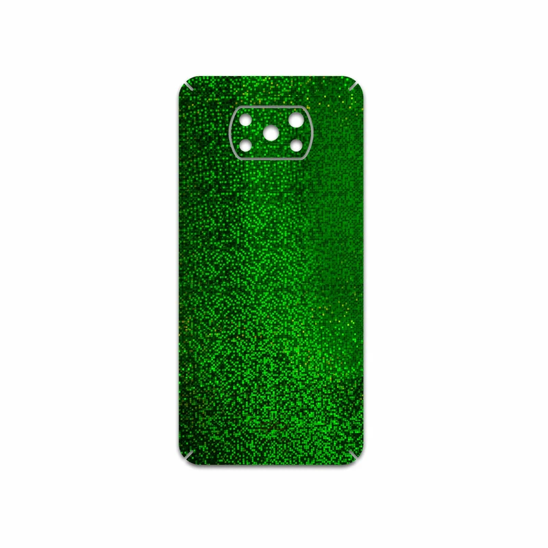 برچسب پوششی ماهوت مدل Green-Holographic مناسب برای گوشی موبایل شیائومی Poco X3 Pro