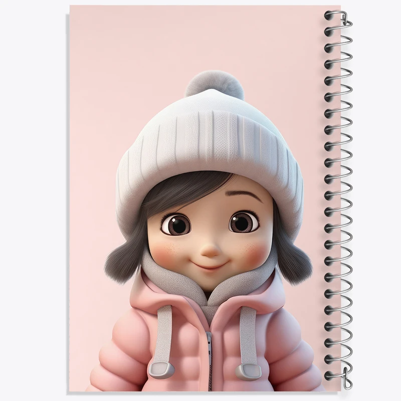 دفتر شطرنجی 50 برگ خندالو مدل دخترانه کد N746