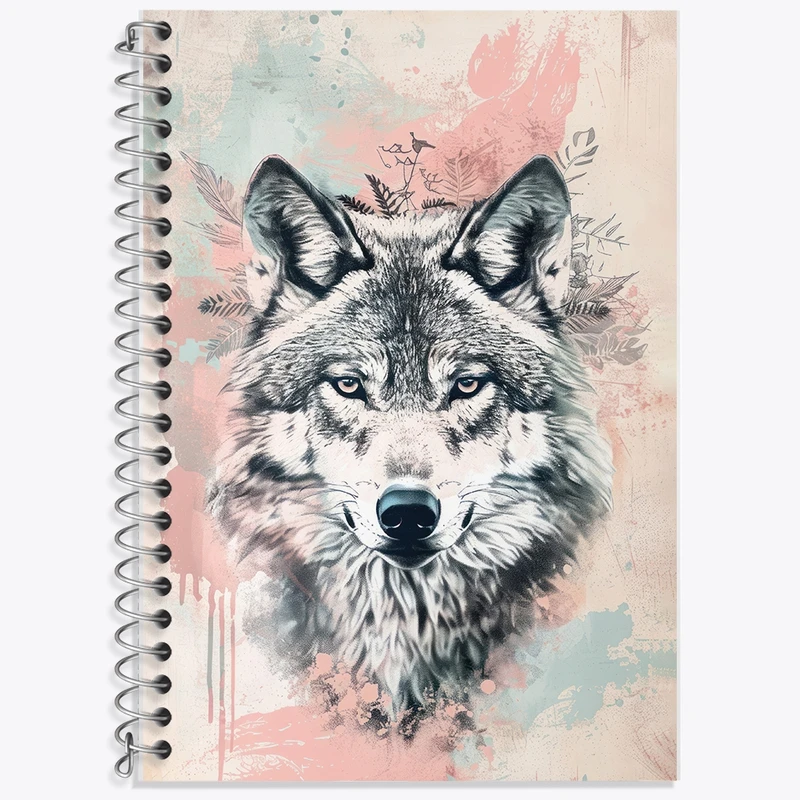 دفتر زبان 50 برگ خندالو مدل سه خط طرح گرگ کد F2732