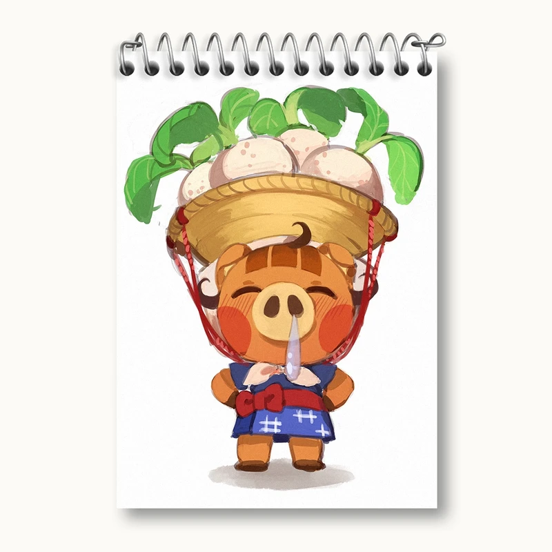 دفتر یادداشت 50 برگ خندالو مدل بازی انیمال کراسینگ (Animal Crossing) کد 32641