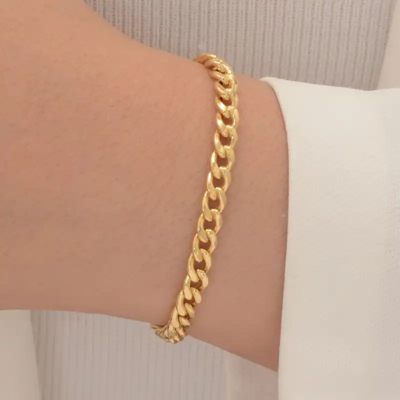 النگو طلا 18 عیار زنانه طلای مستجابی مدل گلستانه کد M18