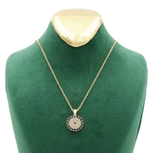 گردنبند زنانه مدل چشم نظر نگینی کد TP-134