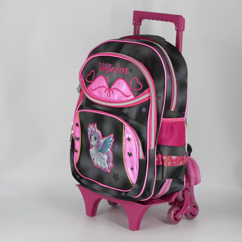 کوله پشتی چرخ دار طرح یونیکورن کد 6003