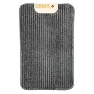 پادری دنیز مدل مخمل طرح استریپس سایز 80x50 سانتی متر