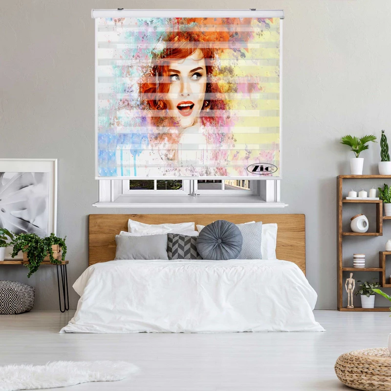 پرده زبرا زیو مدل P6074 سایز 150x200 سانتی متر