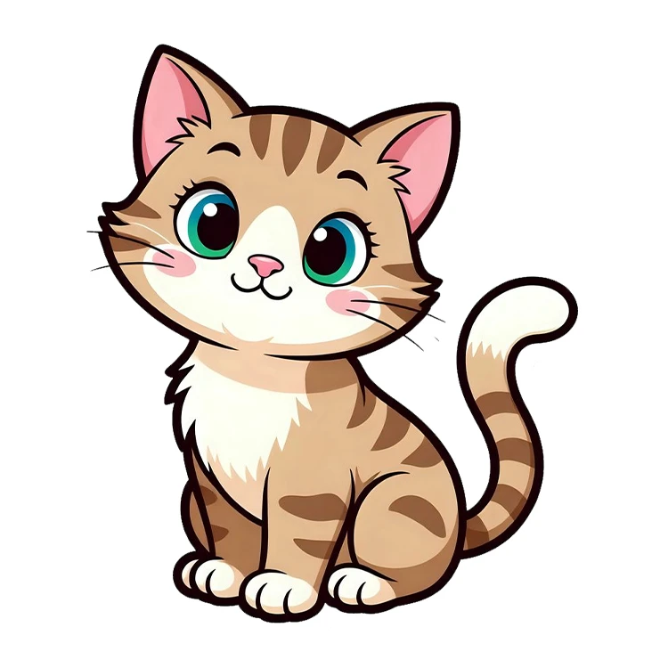 استیکر پارچه و لباس پاد آفرین مدل کارتونی طرح گربه کیوت فانتزی کد S3581