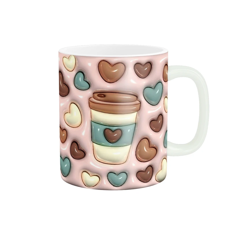 ماگ پاد آفرین طرح  قلب کد 1338