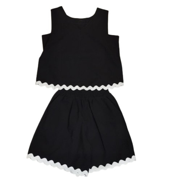 ست تاپ و شلوارک زنانه مدل ساده بهاری کد ۸۹۸۹