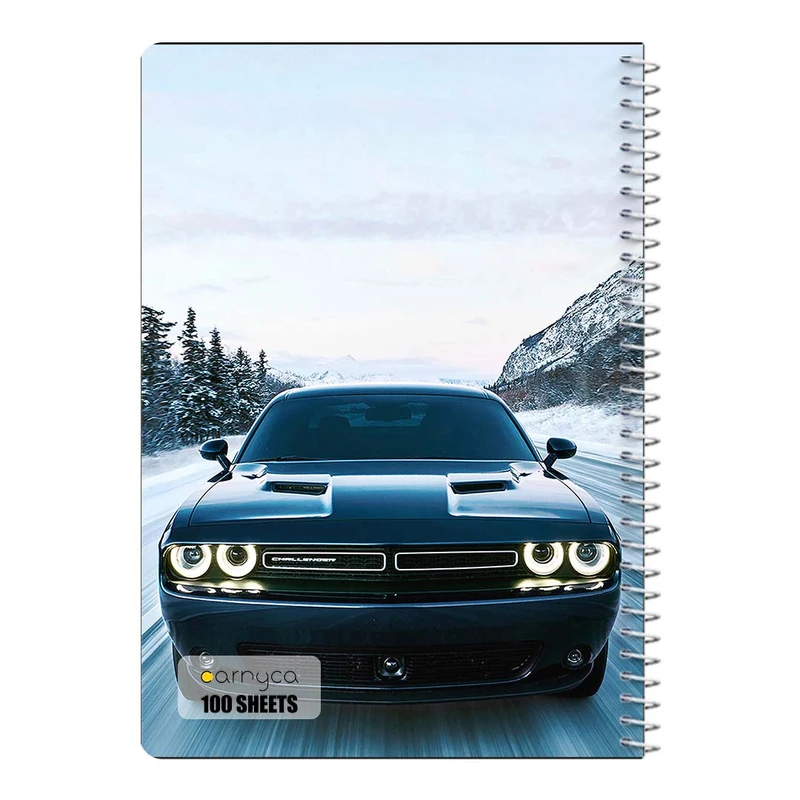 دفتر مشق 100 برگ سیمی کارنیکا طرح دوج چلنجر Dodge Challenger کد 98628