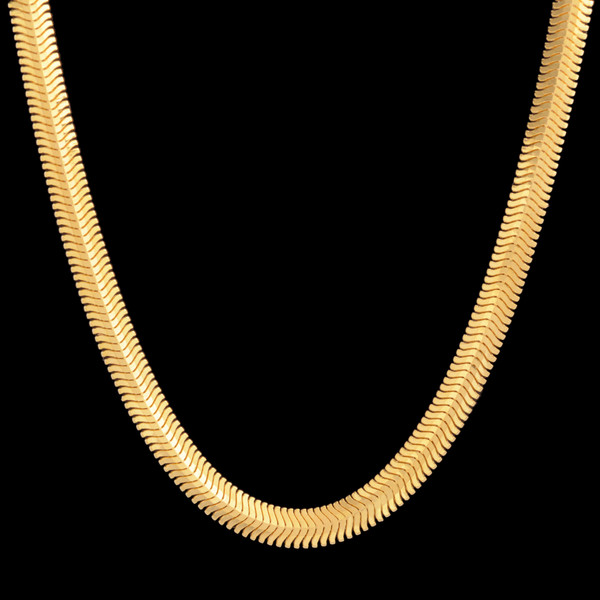 زنجیر طلا 18 عیار زنانه طلای مستجابی مدل هرینگبون سه بعدی کد Z45