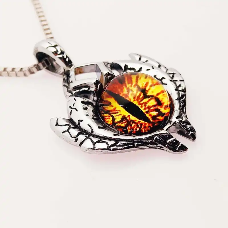 گردنبند مردانه طرح چشم مدل اسکال کد 724GAM