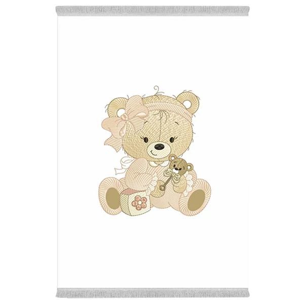 فرش پارچه‌ای دفه مدل فرشینه هازان مخمل طرح فانتزی کد 3279