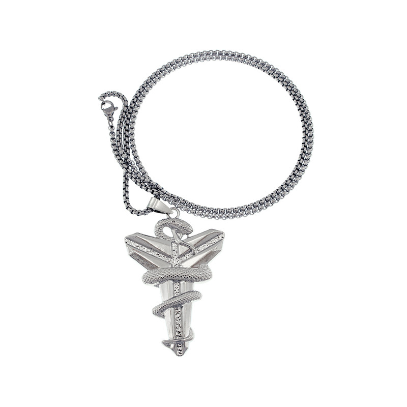 گردنبند مردانه برانت مدل مار محافظ پیکان تیر وایکینگ