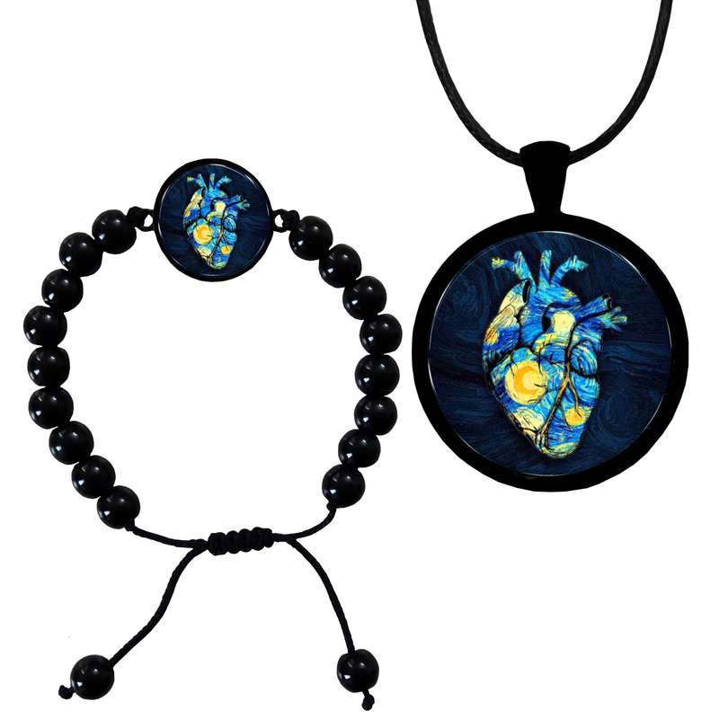 نیم ست مدل قلب شب پرستاره کد GR-21021 نیم ست مدل قلب شب پرستاره کد GR-21021