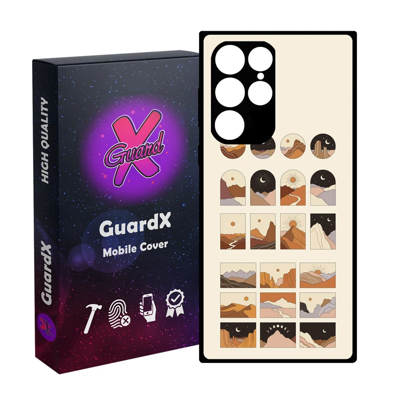 کاور گارد ایکس طرح طبیعت مدل Glass10833 مناسب برای گوشی موبایل سامسونگ Galaxy S23 Ultra