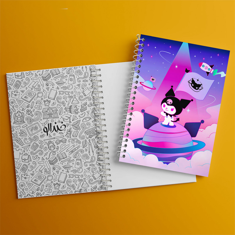 دفتر نقاشی 50 برگ خندالو طرح کرومی (Kuromi) کد N4821