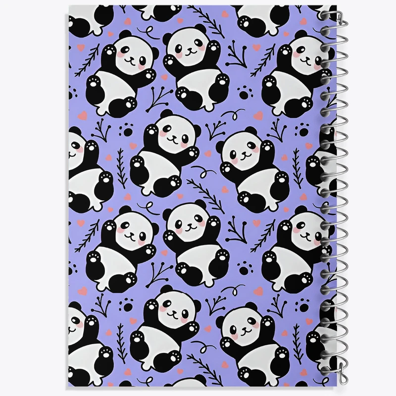 دفتر مشق 100 برگ خندالو طرح پترن پاندا کد N4894