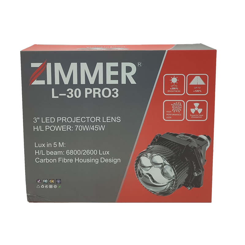 لنز چراغ جلو زیمر مدل L30-PRO3 BI-LED بسته دو عددی