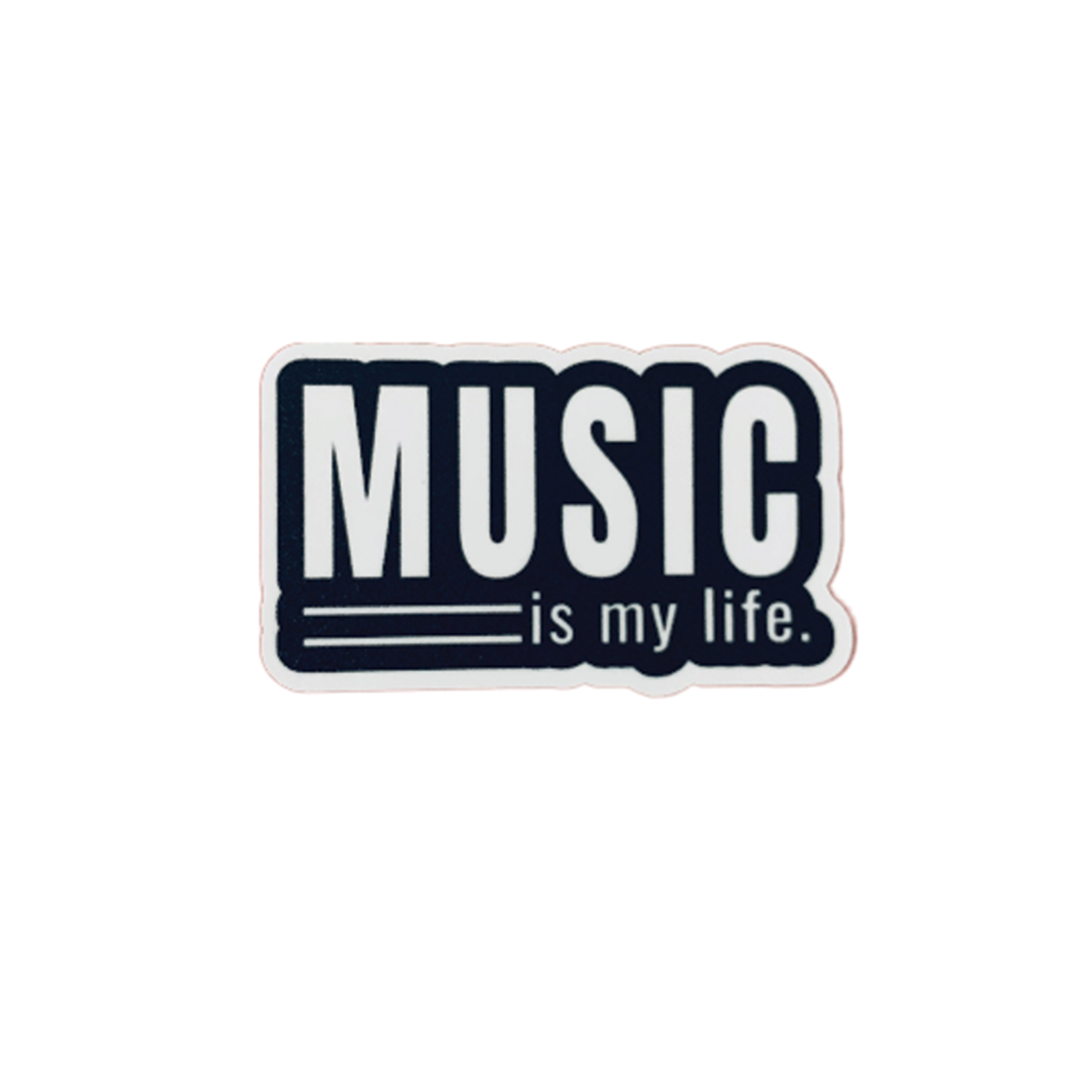 استیکر لپتاپ طرح music is my life کد 048