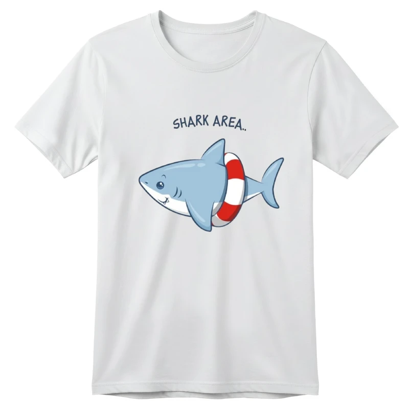 تی‌شرت آستین کوتاه بچگانه مدل کوسه کد  کد v1 