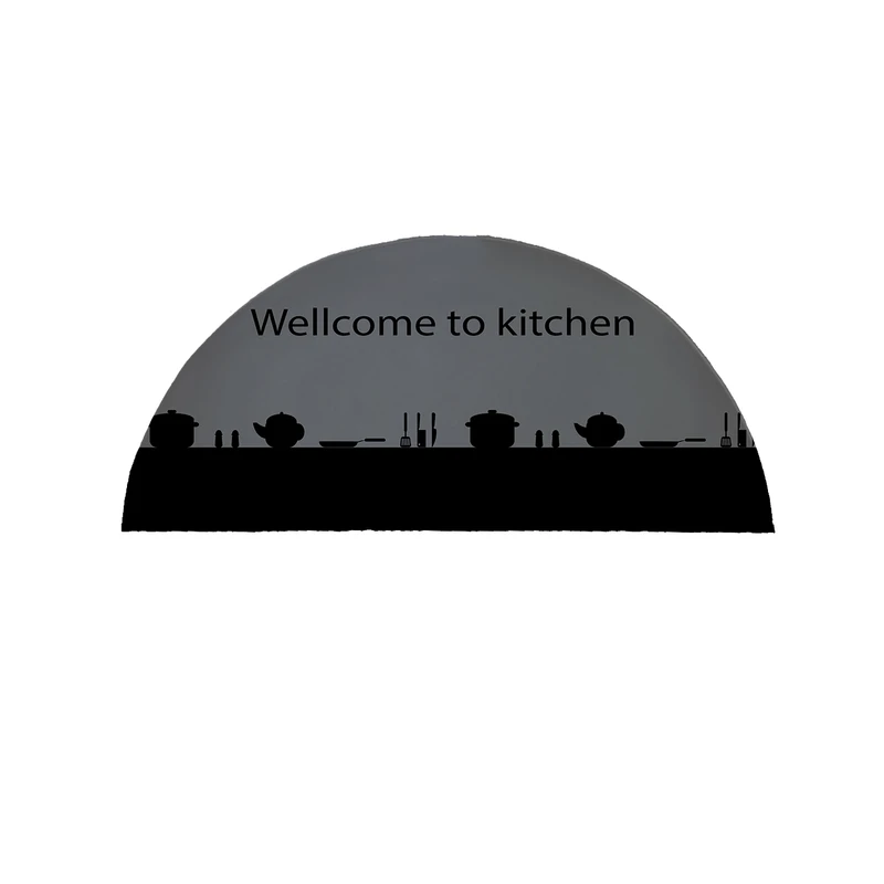 پادری مدل نیم دایره طرح Welcome کد 8322 سایز 90×45 سانتی متر