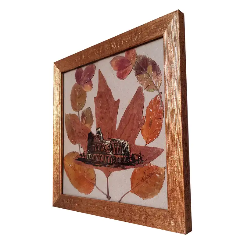 تابلو نقاشی مدل برگ پاییزی طرح رم