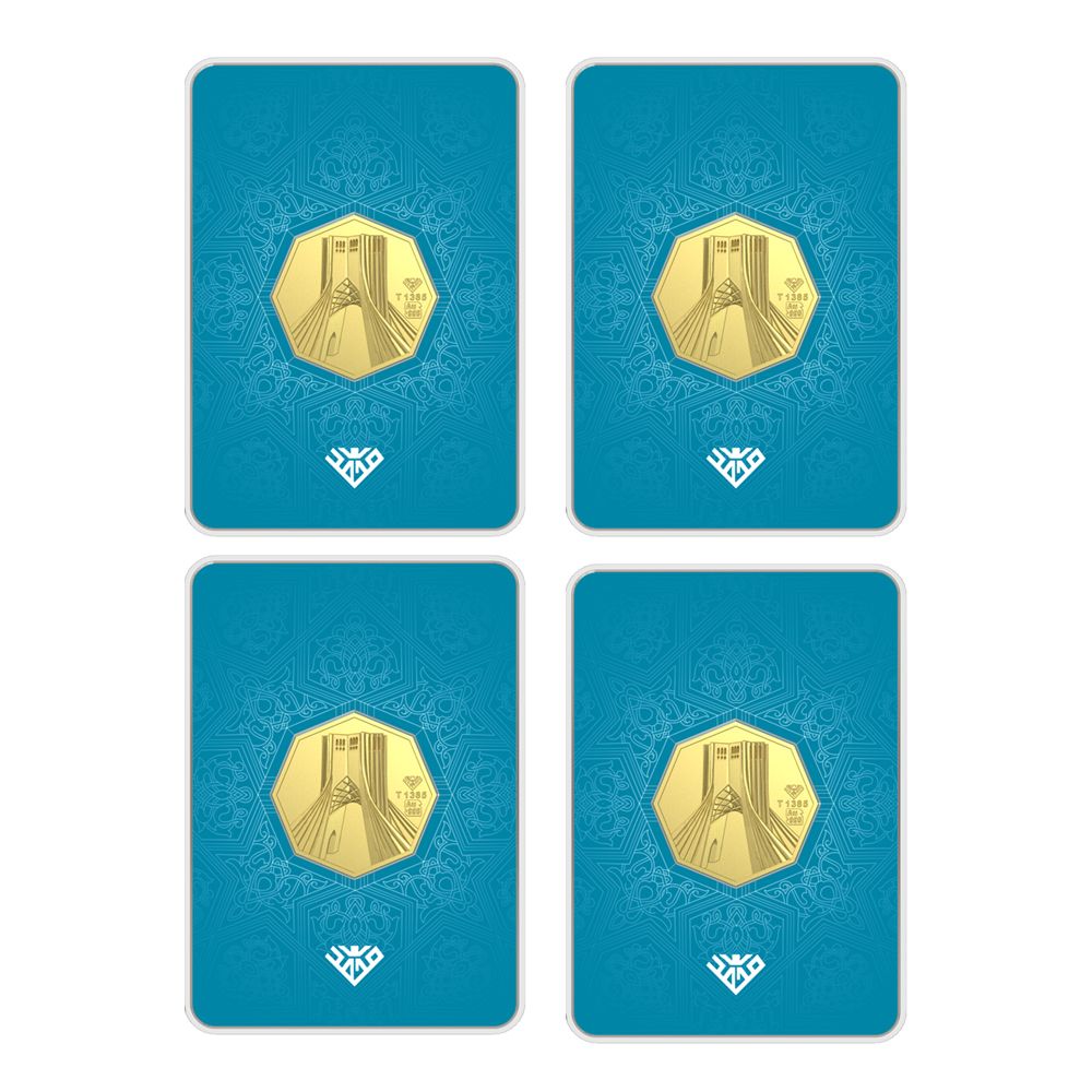 شمش طلا 24 عیار سین سان مدل برج آزادی SNF100 مجموعه 4 عددی - - 1