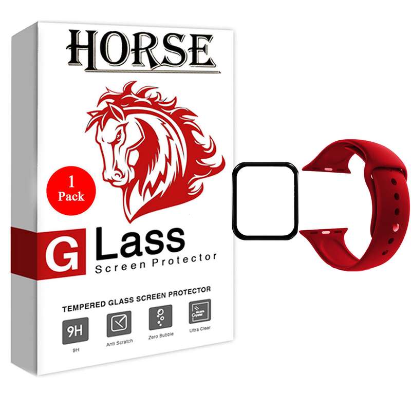 بند هورس مدل  PN-BAND1  مناسب برای اپل واچ 41 میلی متری به همراه محافظ صفحه نمایش