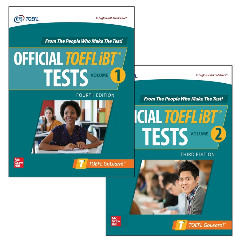 کتاب The Official Toefl iBT Tests Volume 1.2 اثر جمعی از نویسندگان انتشارات مک گراهیل دو جلدی