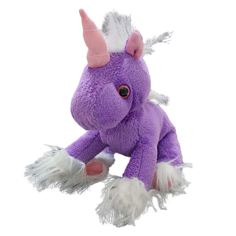 عروسک طرح اسب تک شاخ مدل یونیکرن کد 778 ارتفاع 16 سانتی‌متر